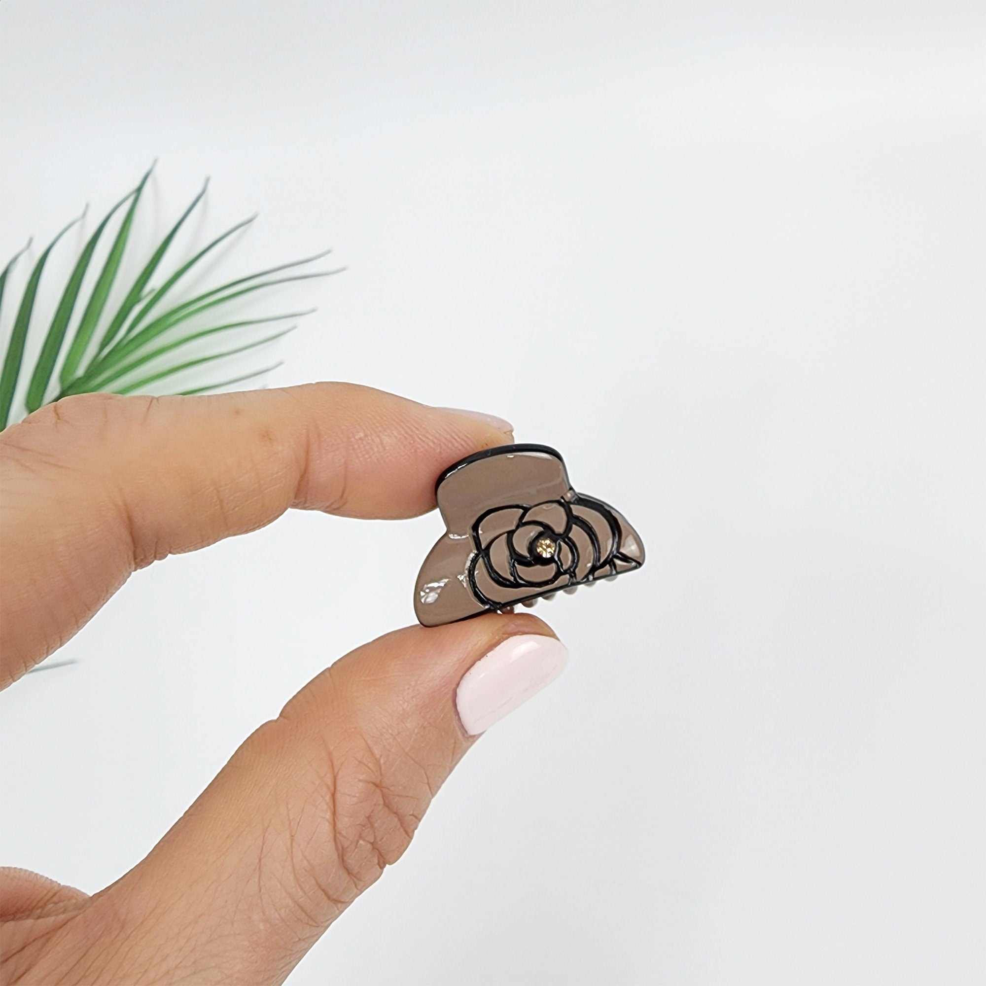 Camellia Flower Hair Clips (1.0 Inch) / Mini French Hair Pin / Small Floral Hair Clip / Hair Barrette for Woman