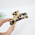 Leopard Marble Flat Hair Clip (3.3 Inch) / Tortoise Shell French Hair Pin / Hair Barrette for Woman