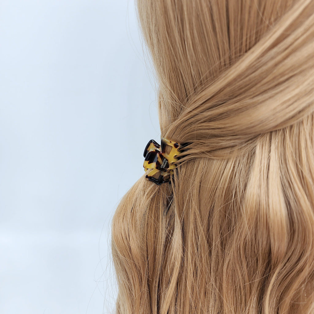 Linda Mini Hair Clips / Tortoise Shell French Hair Pin / Hair Accessory for Woman / Hair Claw Clip for Girls