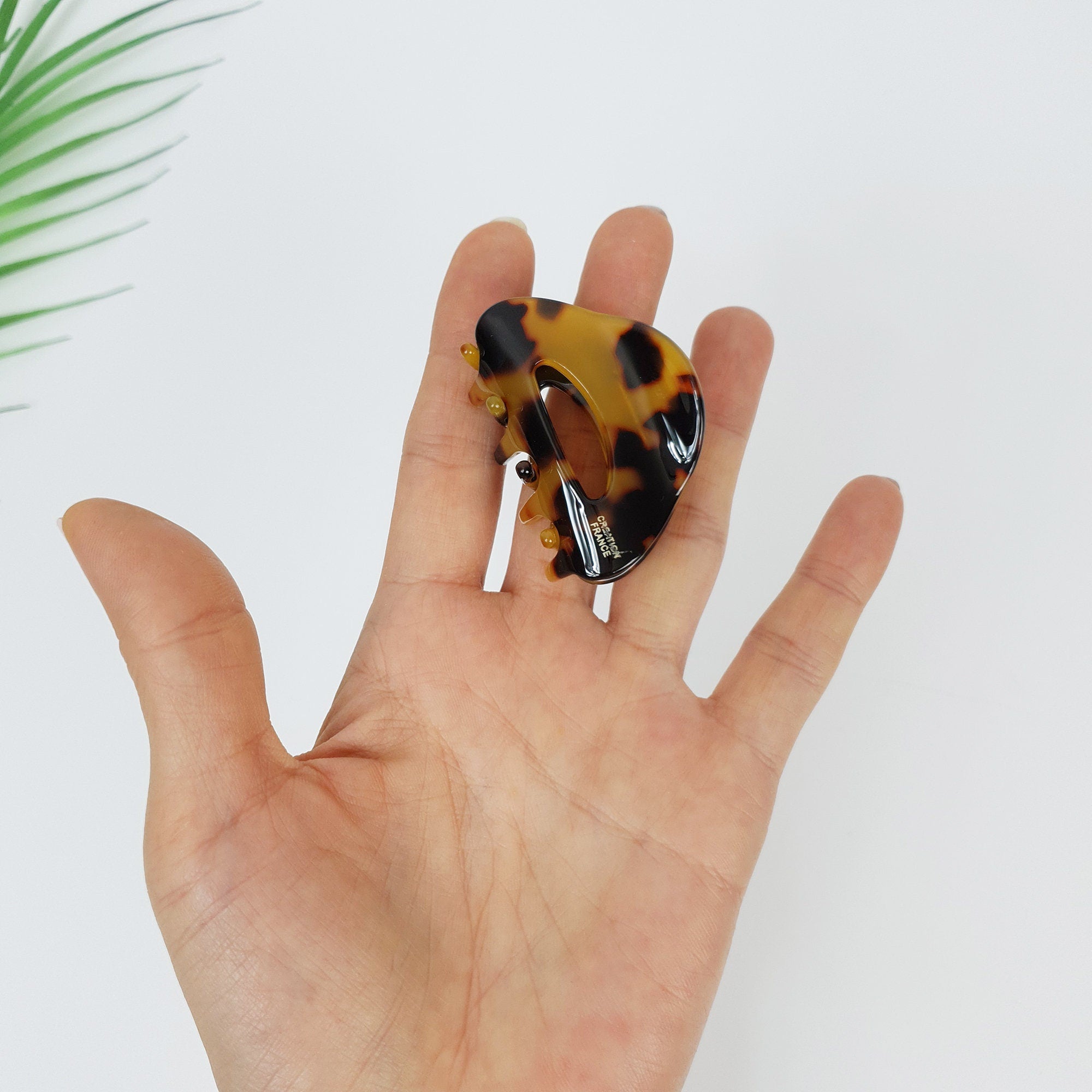 Beanie Hair Clip Claw (2.0 Inch) / Tortoise Shell Small French Hair Pin / Hair Barrette for Woman / Acrylic Hair Claw
