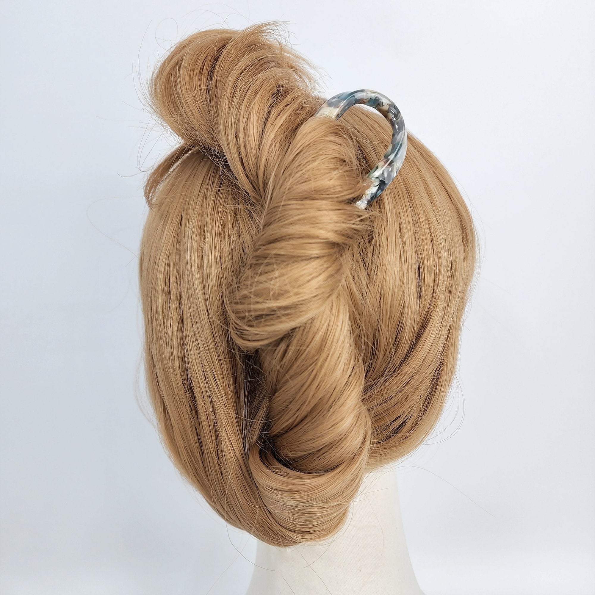 Water Drop U Shape Big Hair Stick / Tortoise Shell French Hair Pin / Hair Fork for Thick Hair