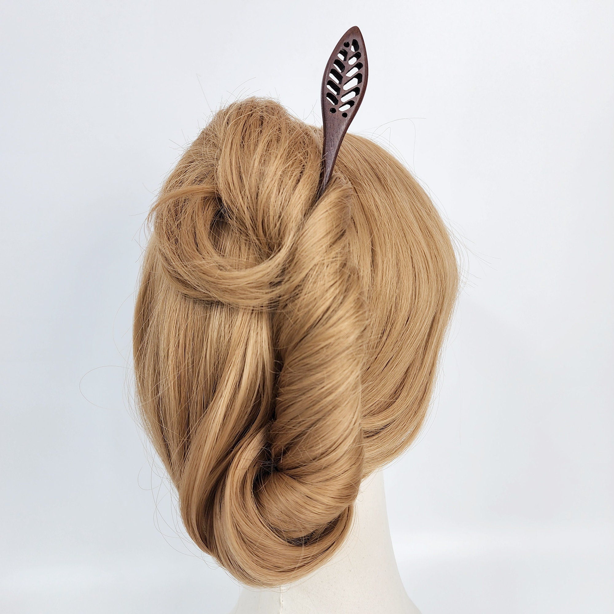 Real Wood Hair Stick (7.0 Inch) / Vintage French Hair Pin / Hair Fork for Thick Hair