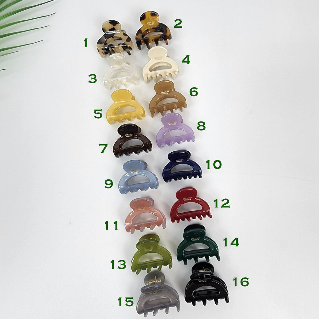 Arch Mini Hair Claw Clip / Tortoise Shell French Hair Pin / Hair Accessory for Woman / Small French Barrette