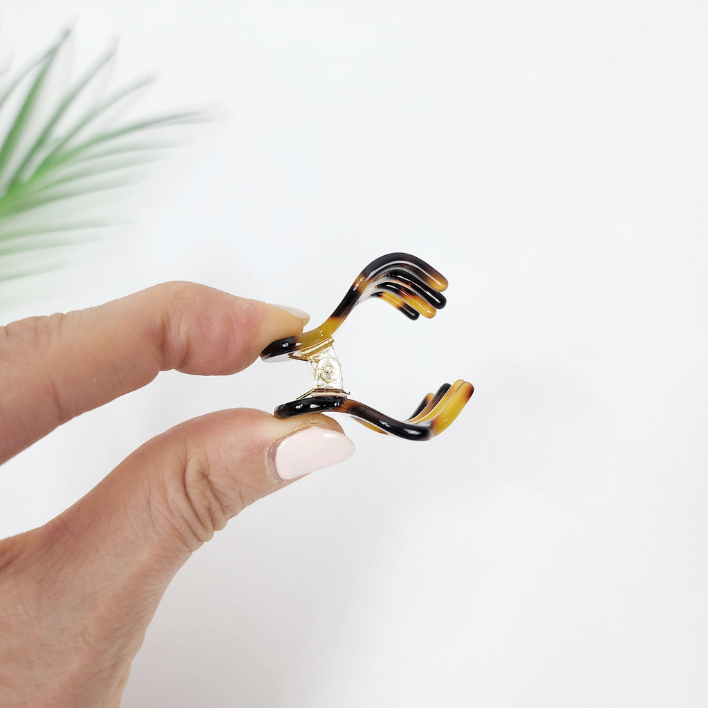 Arch Mini Hair Claw Clip / Tortoise Shell French Hair Pin / Hair Accessory for Woman / Small French Barrette