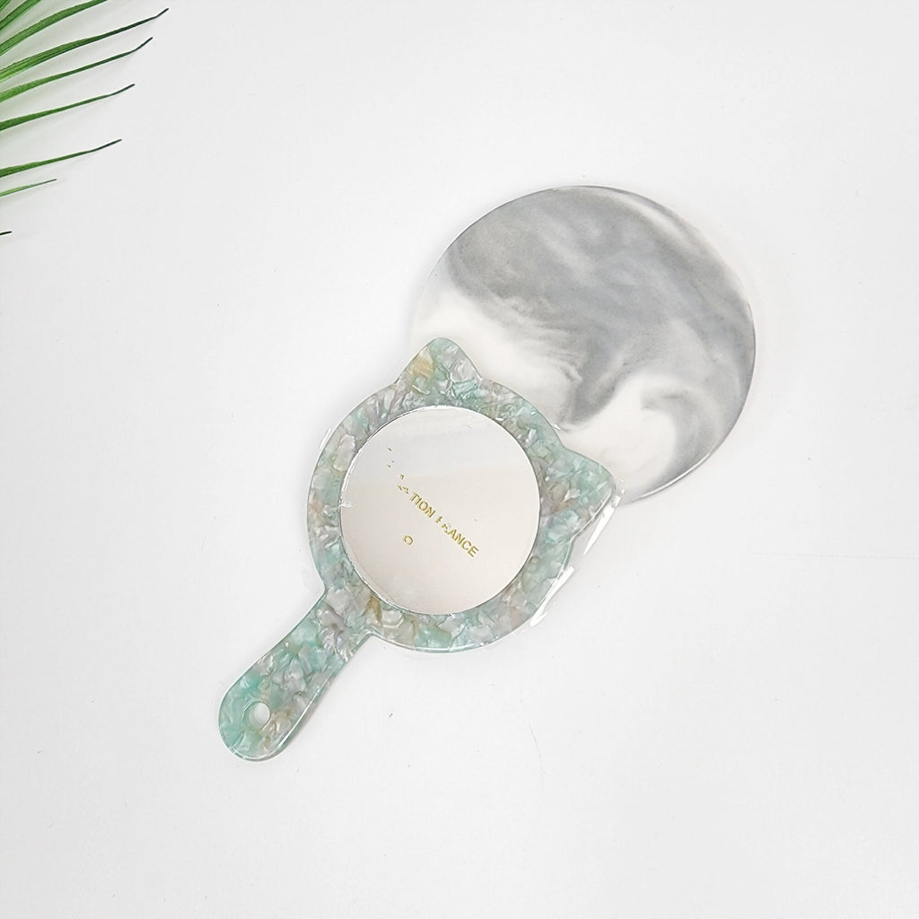 Cute Kitty Hand Held Mirror / Antique Hand Mirror / Hair Accessory for Woman