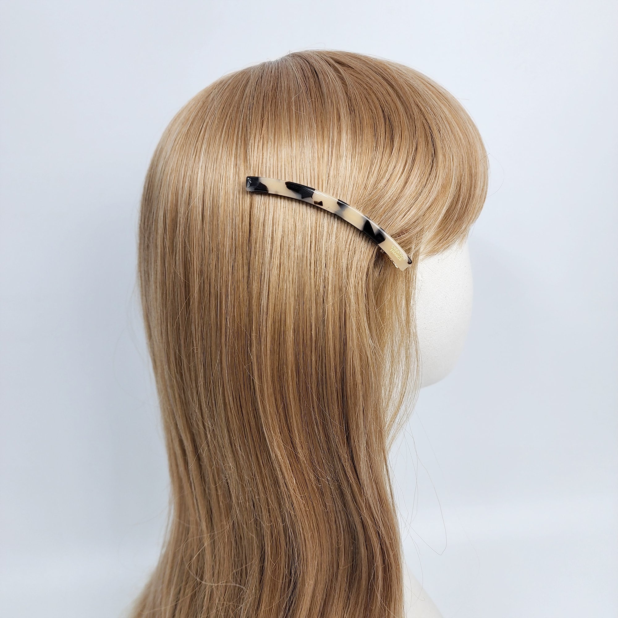 Vivid Color Curved Long Alligator Hair Clip (3.1 Inch) / Luxurious French Hair Pin / Hair Accessory for Woman