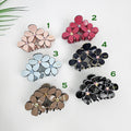 Pastel Color Triple Flower Hair Claw Clip (3.0 Inch) / Luxurious French Hair Pin / Hair Accessory for Woman