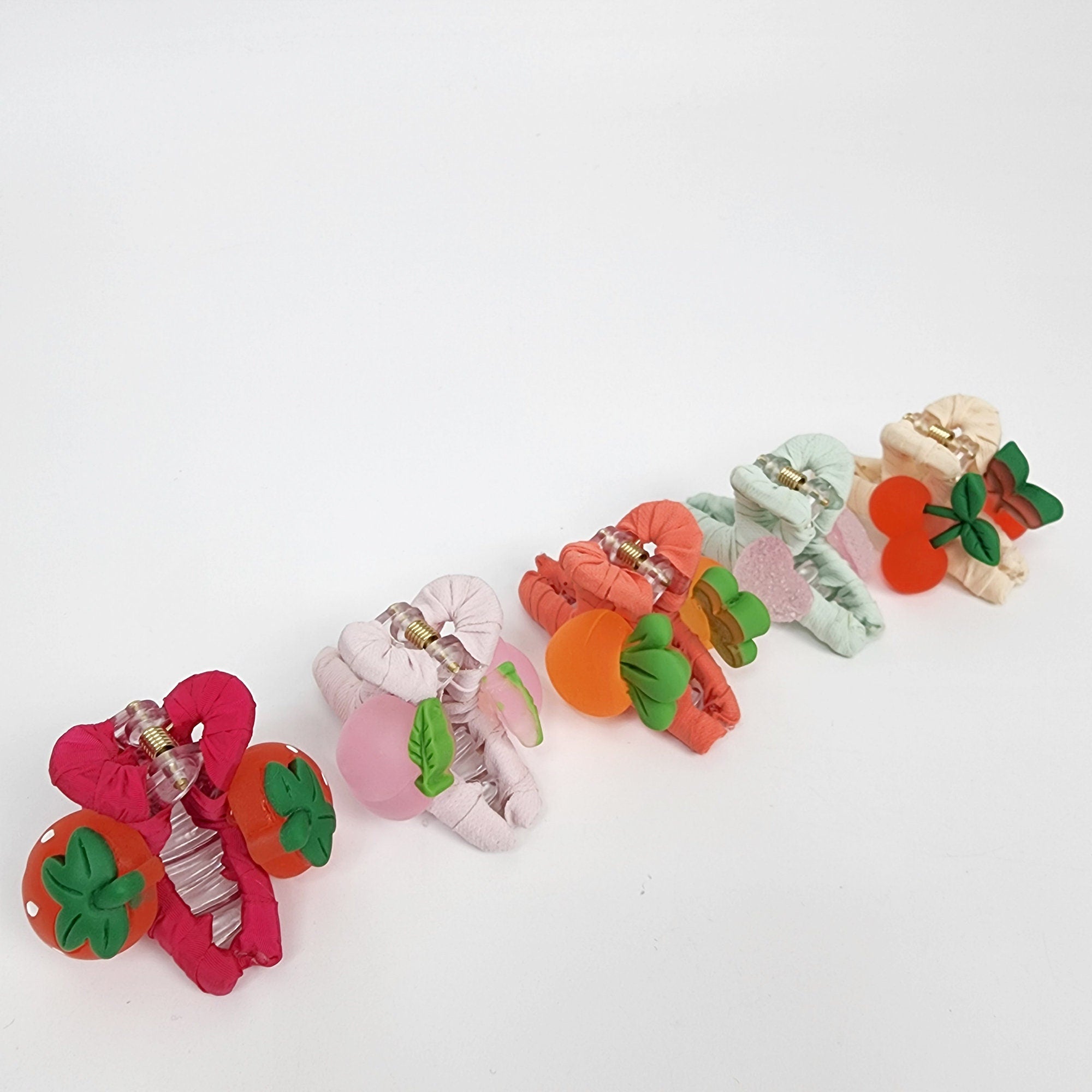 Fresh Fruit Hair Clip / Twist Mini Hair Claw Clip (2.0 Inch) / Small Acrylic and Poly Hair Pin