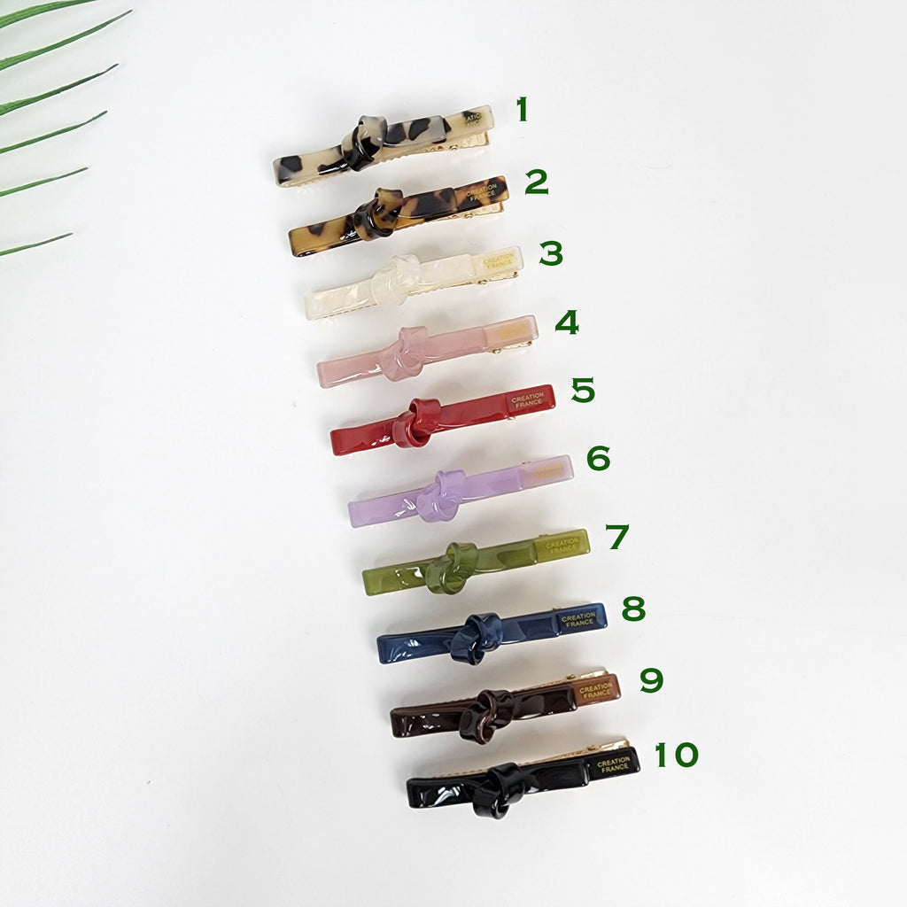 Leopard Knotted Hair Claw Clip (2.4 Inch) / Tortoise Shell French Hair Pin / Alligator Hair Clip for Woman