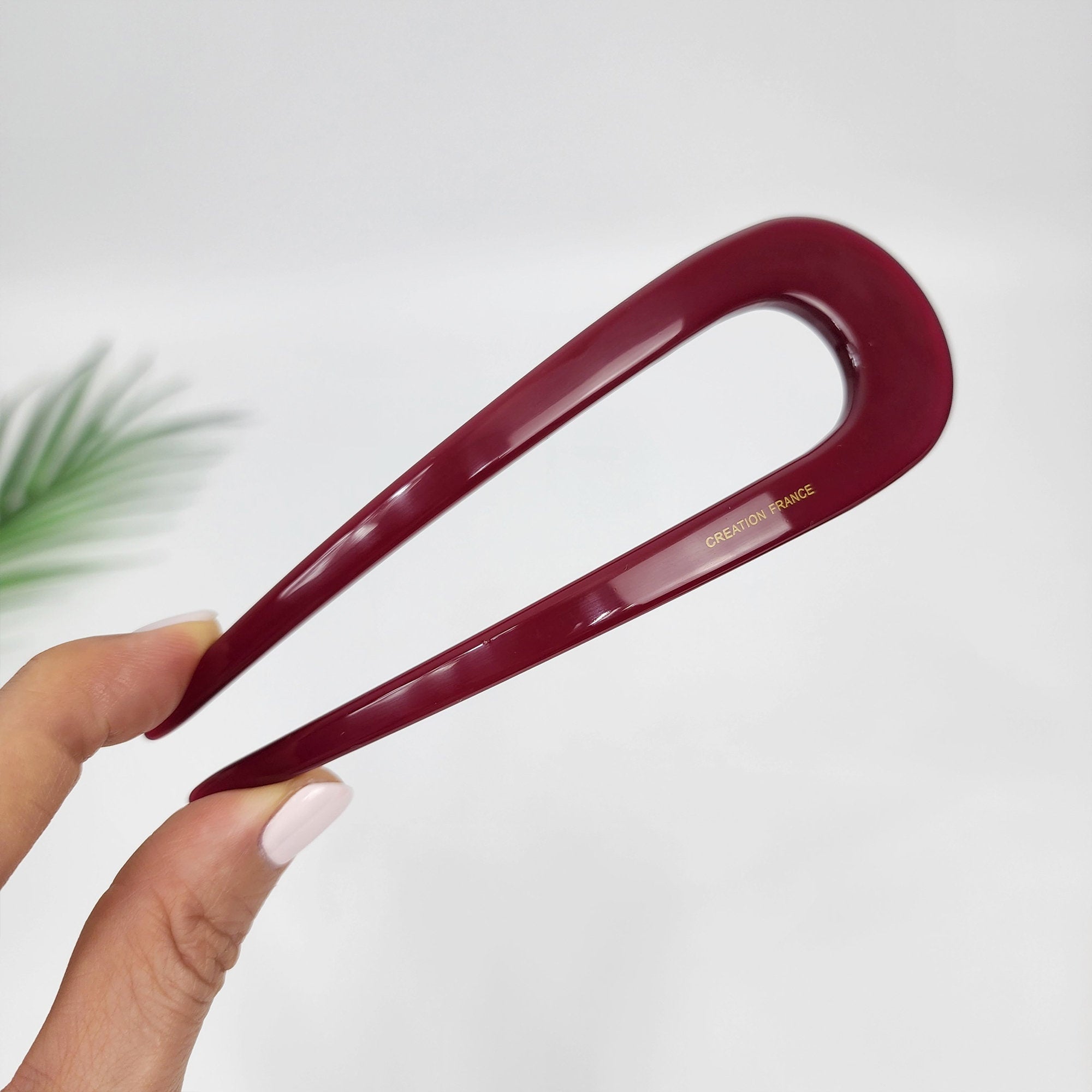 Pure Color U Shape Big Hair Stick / Tortoise Shell French Hair Pin / Hair Fork for Thick Hair