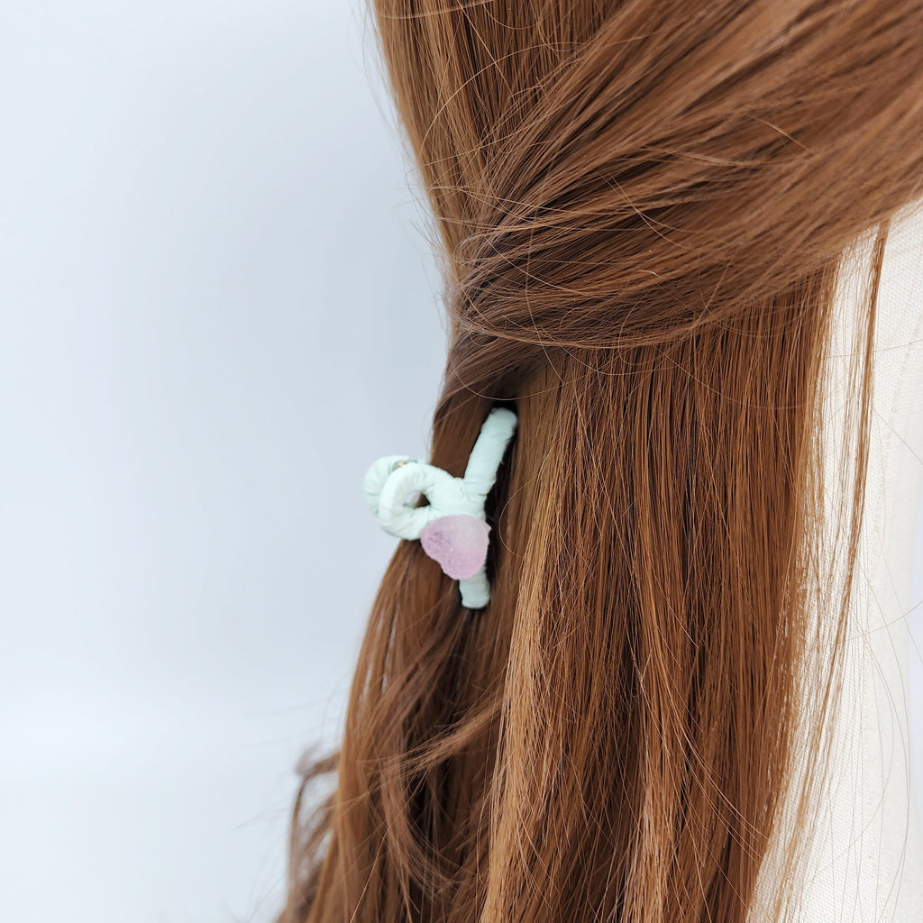 Fresh Fruit Hair Clip / Twist Mini Hair Claw Clip (2.0 Inch) / Small Acrylic and Poly Hair Pin