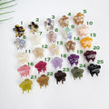 Cute Flower Extra Mini Hair Clips (0.8 Inch) / Tortoise Shell Tiny French Hair Pin / Hair Barrette for Woman