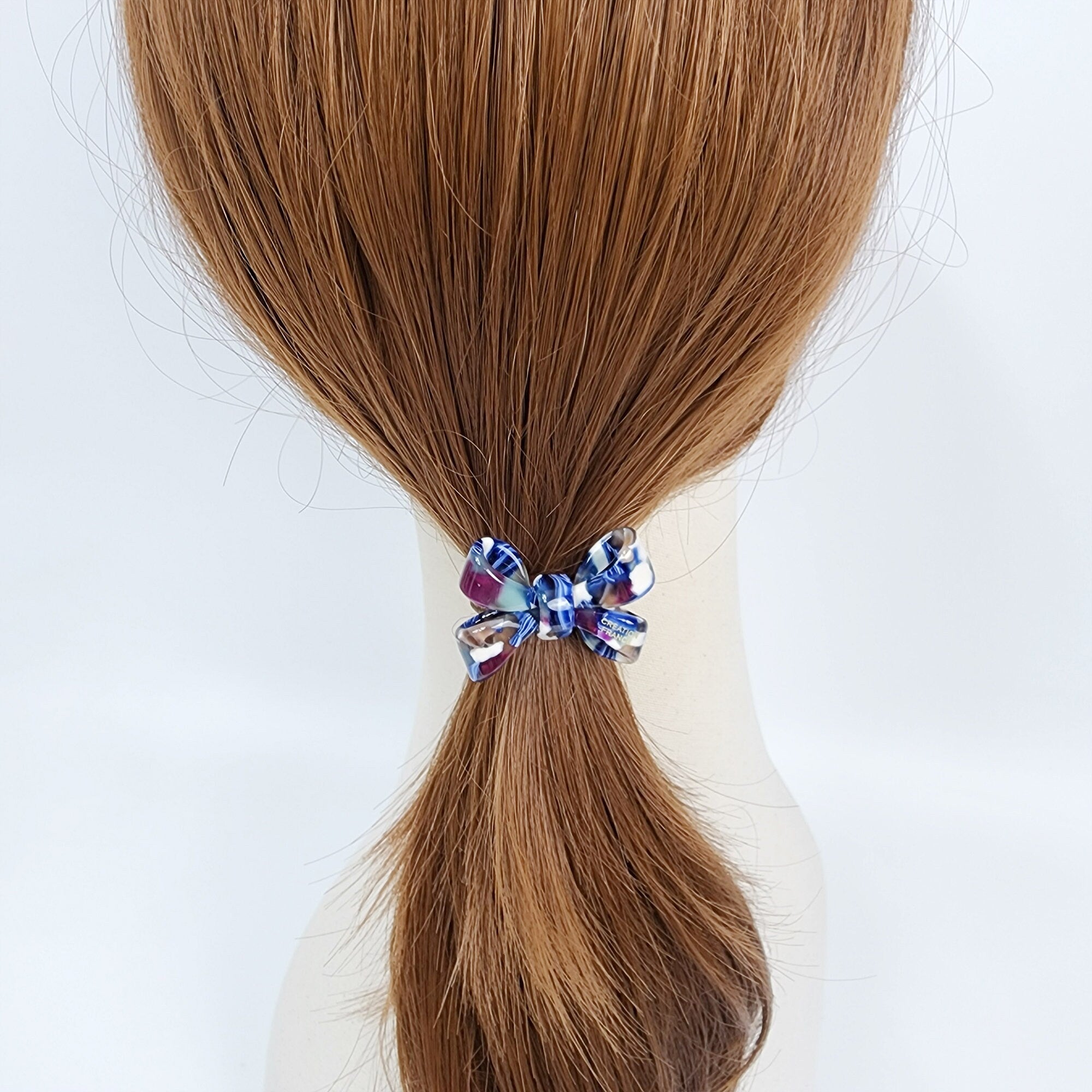 Tortoise Shell Art Butterfly Ribbon Hair Tie / Cute Point Ponytail Holder / Hair Accessory for Woman / French Hair Pin / Hair Scrunchy