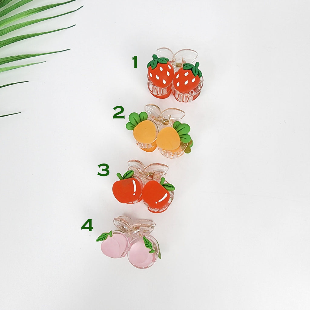 Fresh Fruit Hair Clip (1.7 Inch) / Small Acrylic Clips / Mini Claw Clip for Girl / Hair Accessory for Woman