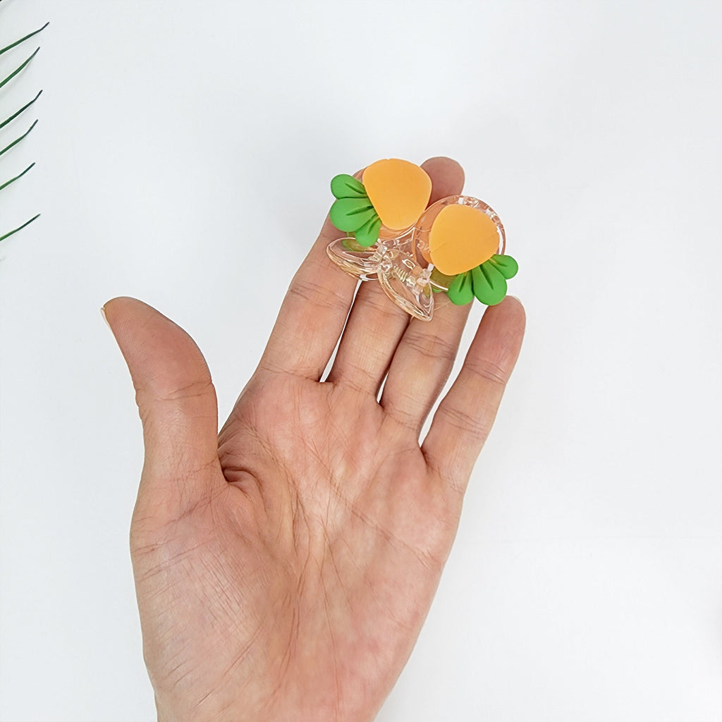 Fresh Fruit Hair Clip (1.7 Inch) / Small Acrylic Clips / Mini Claw Clip for Girl / Hair Accessory for Woman