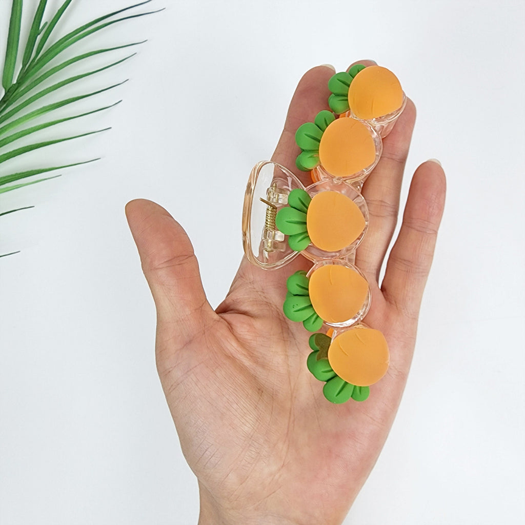 Fresh Fruit Large Hair Claw Clip (4.0 Inch) / Jumbo Acrylic and Poly Hair Pin / Hair Accessory for Woman