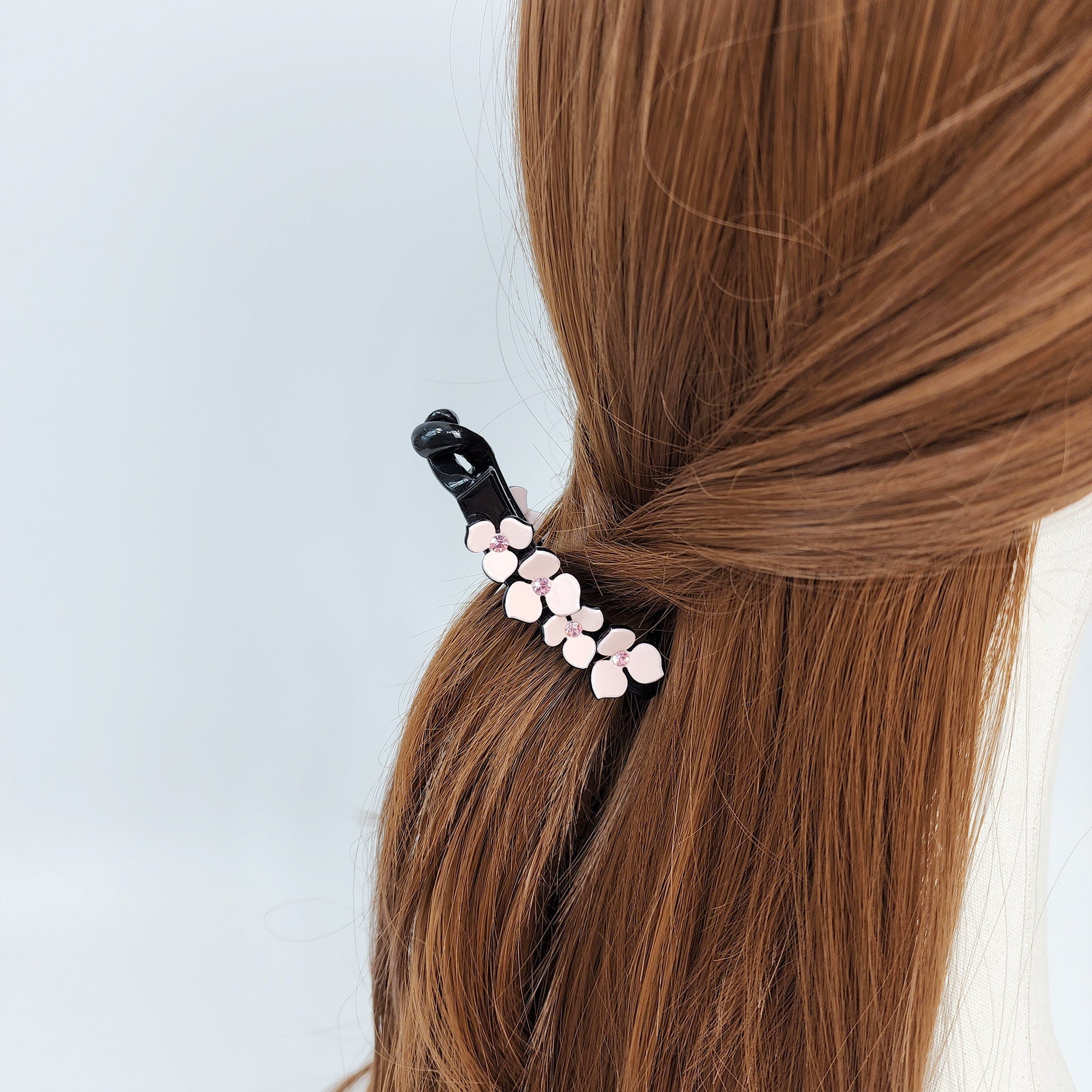Cubic Point Flower Banana Claw Clip (2.4 Inch) / Pastel Color Hair Comb Barrette / Clincher Comb Hair Accessory