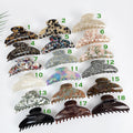 Leopard Half Moon Big Claw Clip / Tortoise Shell French Hair Pin / Hair Barrette for Woman / Large Hair Clip