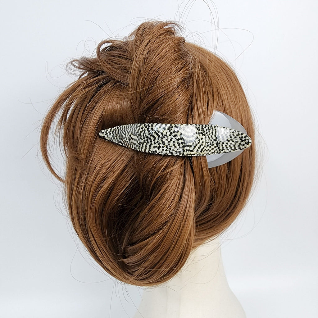 Leopard Marble Large Hair Claw Clip / Tortoise Shell French Hair Pin / Alligator Hair Clip for Woman