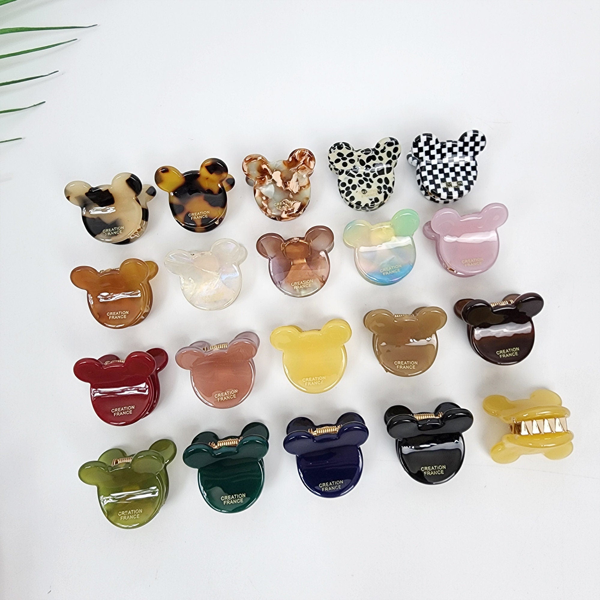 Cute Puppy Mini Claw Clip (0.8 Inch) / Tortoise Shell Small French Hair Pin / Hair Accessory for Woman