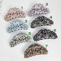 Brightening Blossom Garden Big Clip Hair Claw (4.7 Inch) / Pastel Color French Hair Pin / Hair Barrette for Woman