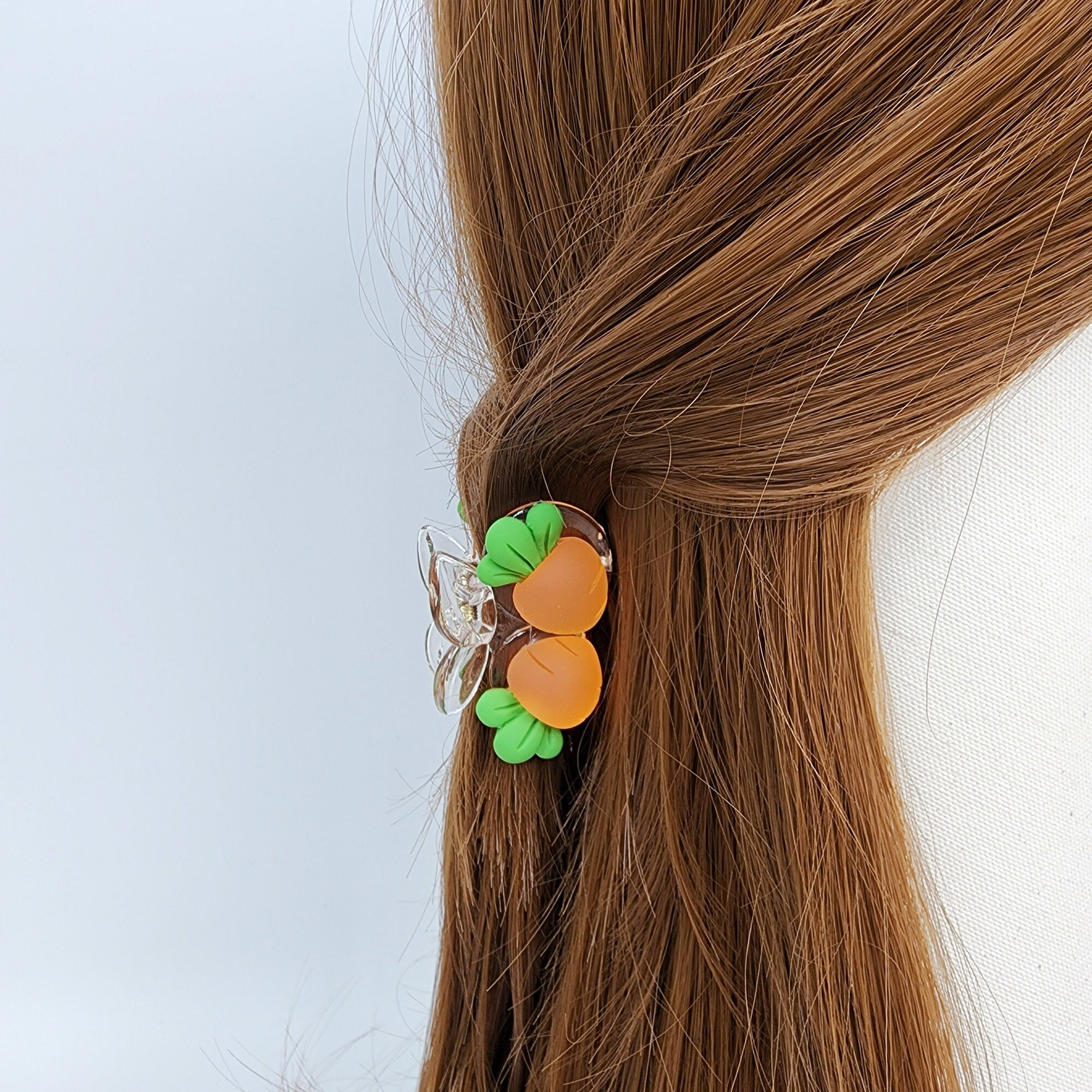 Fresh Fruit Hair Clip (1.7 Inch) / Small Acrylic Clips / Mini Claw Clip for Girl / Hair Accessory for Woman