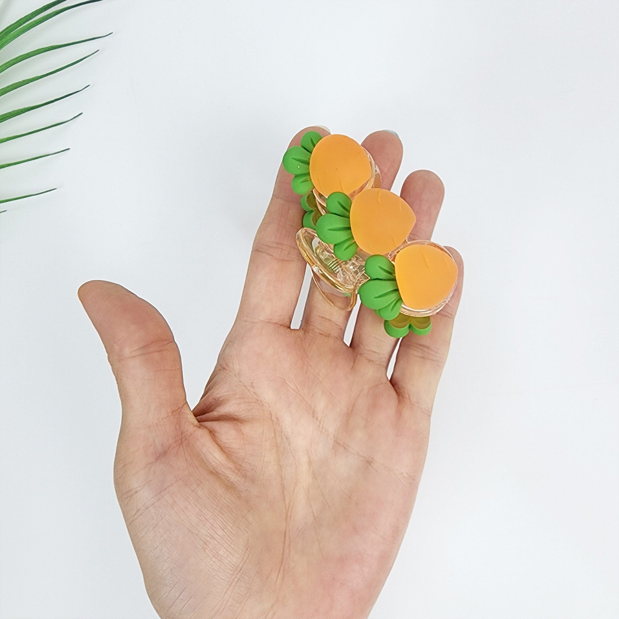 Fresh Fruit Small Hair Claw Clip (2.2 Inch) / Small Acrylic and Poly Hair Pin / Hair Accessory for Woman