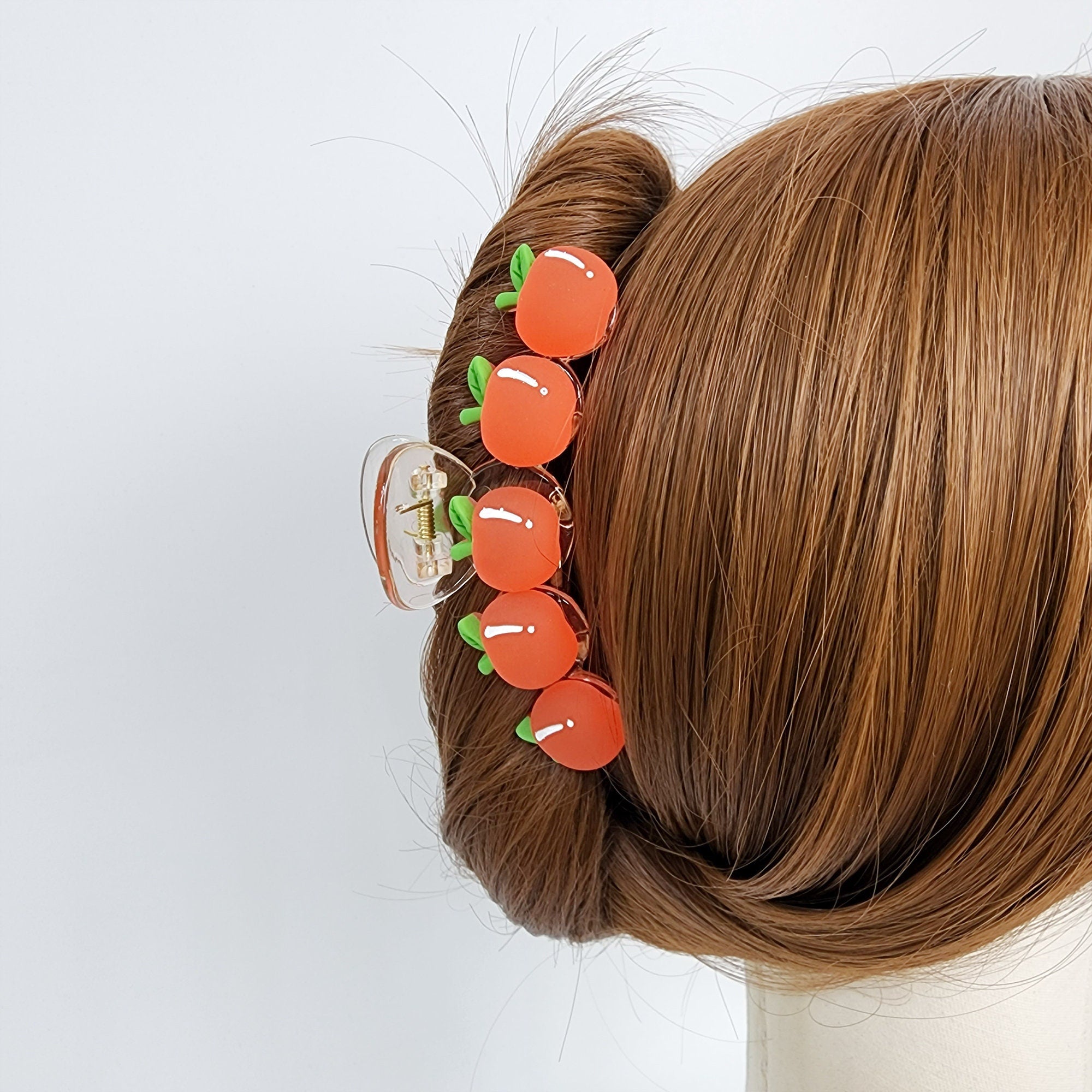 Fresh Fruit Large Hair Claw Clip (4.0 Inch) / Jumbo Acrylic and Poly Hair Pin / Hair Accessory for Woman