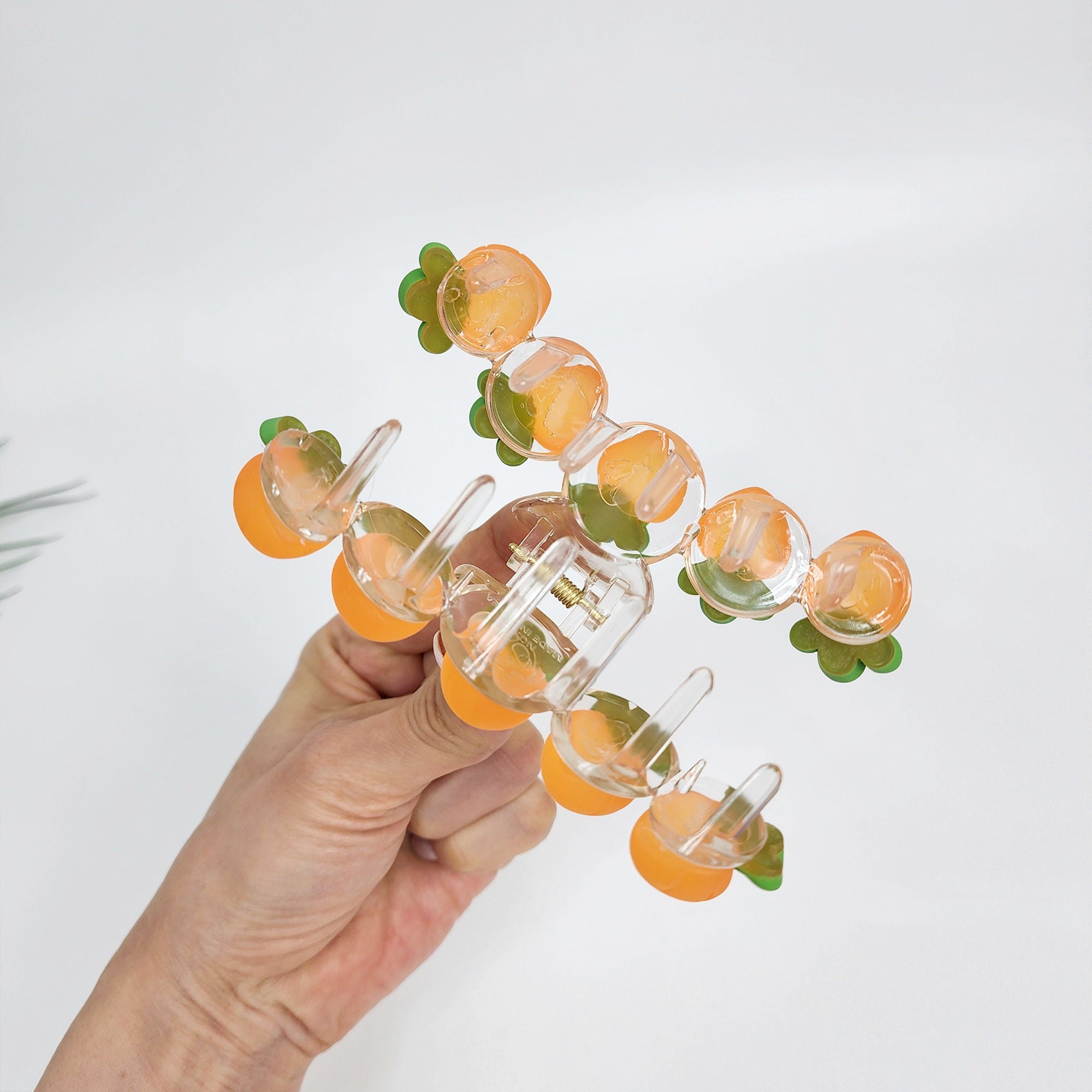 Fresh Fruit Large Hair Claw Clip (4.0 Inch) / Jumbo Acrylic and Poly Hair Pin / Hair Accessory for Woman