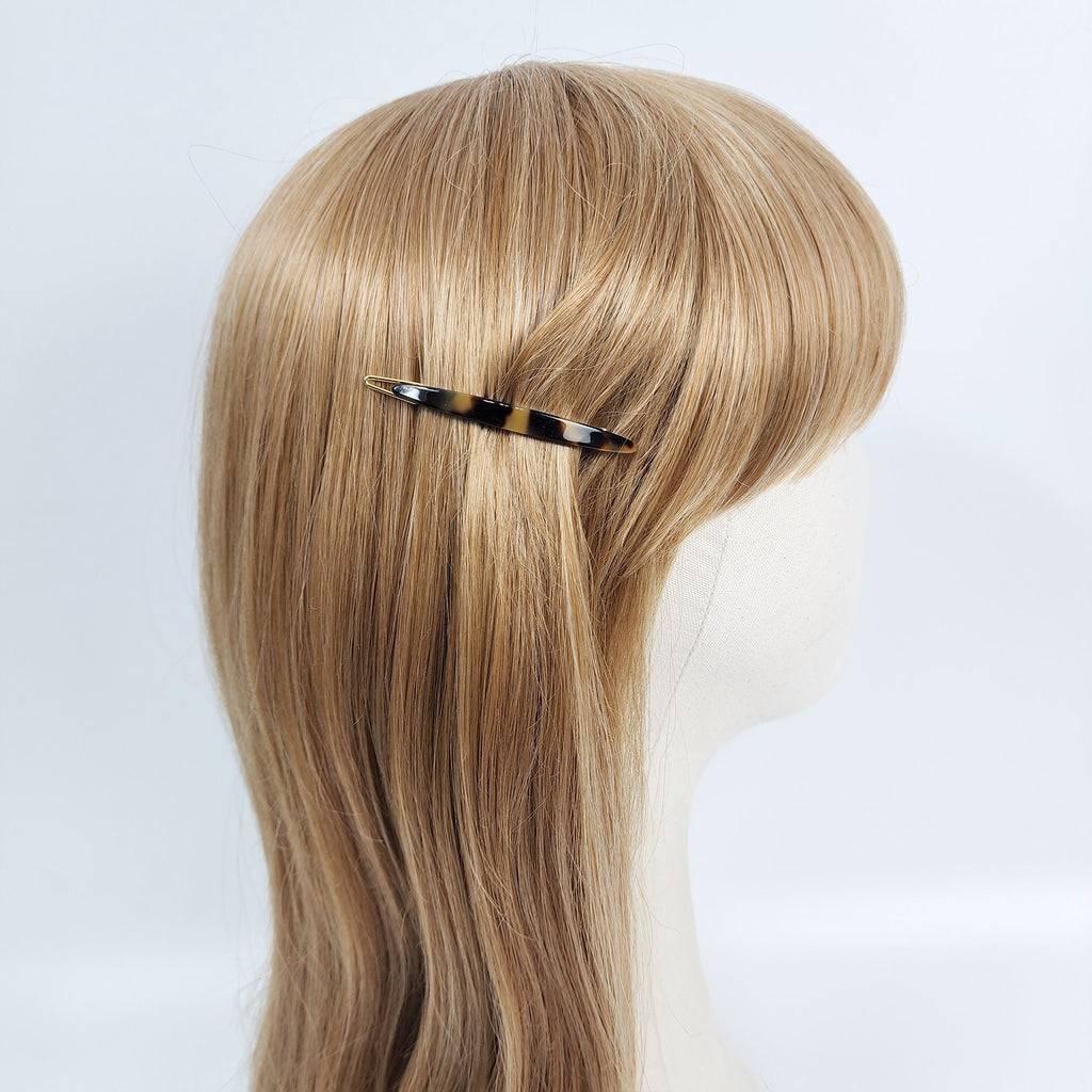 Raurence Oval Slim Long Bobby Pin (2.2 Inch) / Luxurious French Hair Pin / Hair Accessory for Woman / Snap Pin for Thin Hair