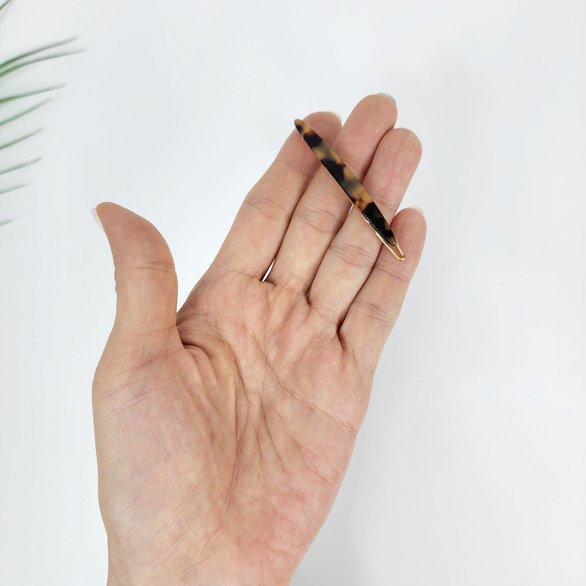 Raurence Oval Slim Long Bobby Pin (2.2 Inch) / Luxurious French Hair Pin / Hair Accessory for Woman / Snap Pin for Thin Hair