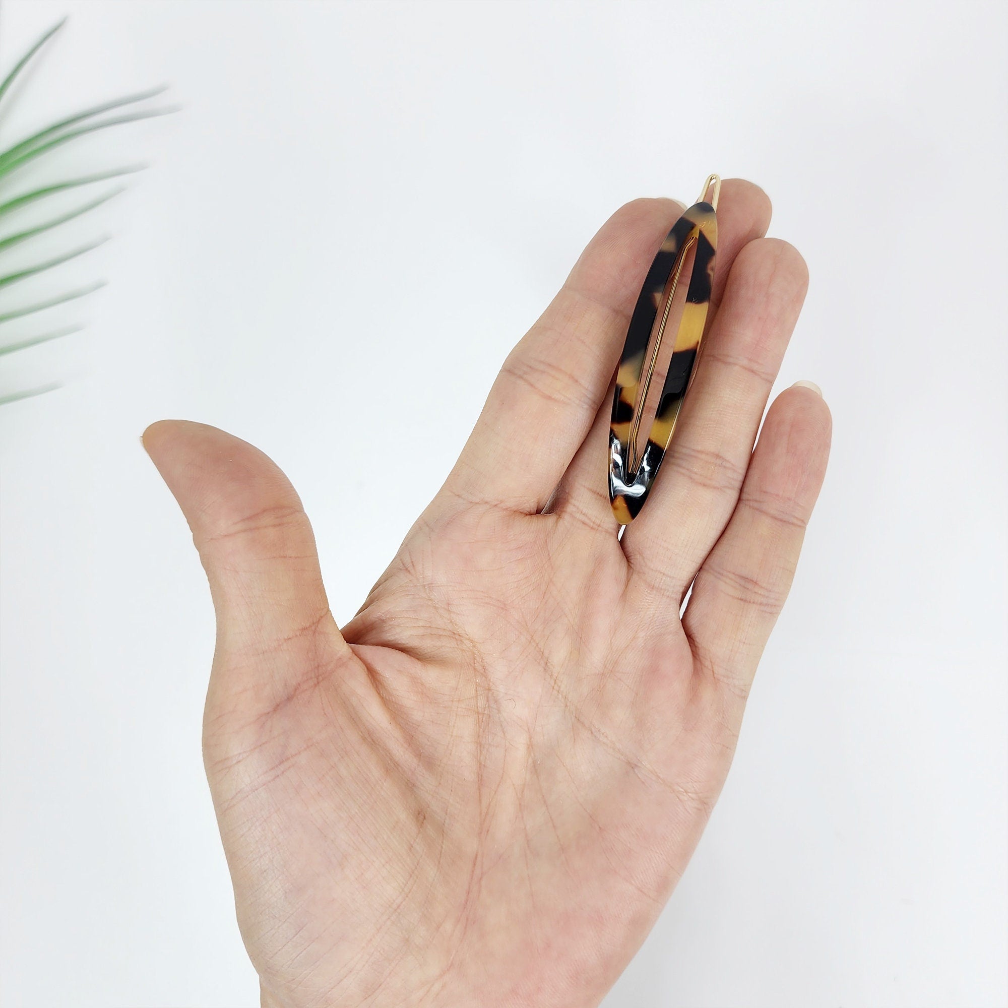 Raurence Oval Long Bobby Pin (2.6 Inch) / Luxurious French Hair Pin / Hair Accessory for Woman / Mini Claw Clip / Snap Pin for Thin Hair