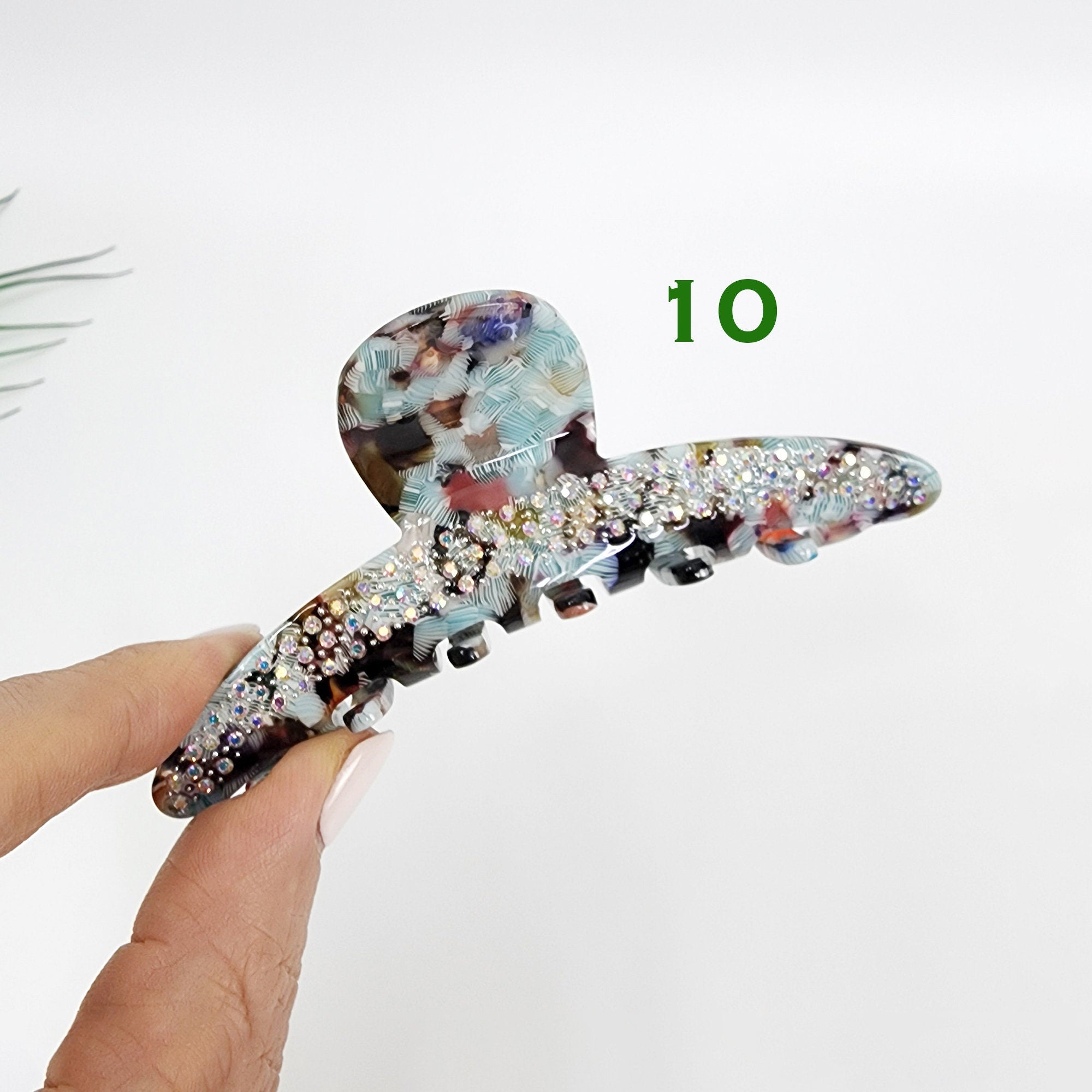 Tortoise Shell Leopard Elle Cubic Hair Claw Clip / Luxurious Cellulose French Hair Pin / Hair Accessory for Woman / Large Hair Clip