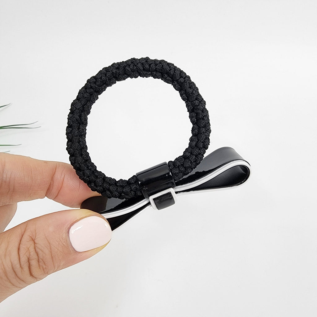 Pastel Color Line Ribbon Bold Twist Hair Tie / Pure Color Simple Ponytail Holder / Hair Accessory for Woman / French Hair Pin