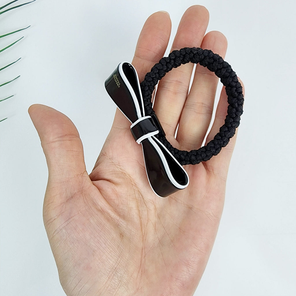 Pastel Color Line Ribbon Bold Twist Hair Tie / Pure Color Simple Ponytail Holder / Hair Accessory for Woman / French Hair Pin