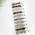 Bow Ribbon Hair Barrette (3.5 Inch) / Tortoise Marble French Hair Pin / Hair Accessory for Woman / Automatic Hair Clip