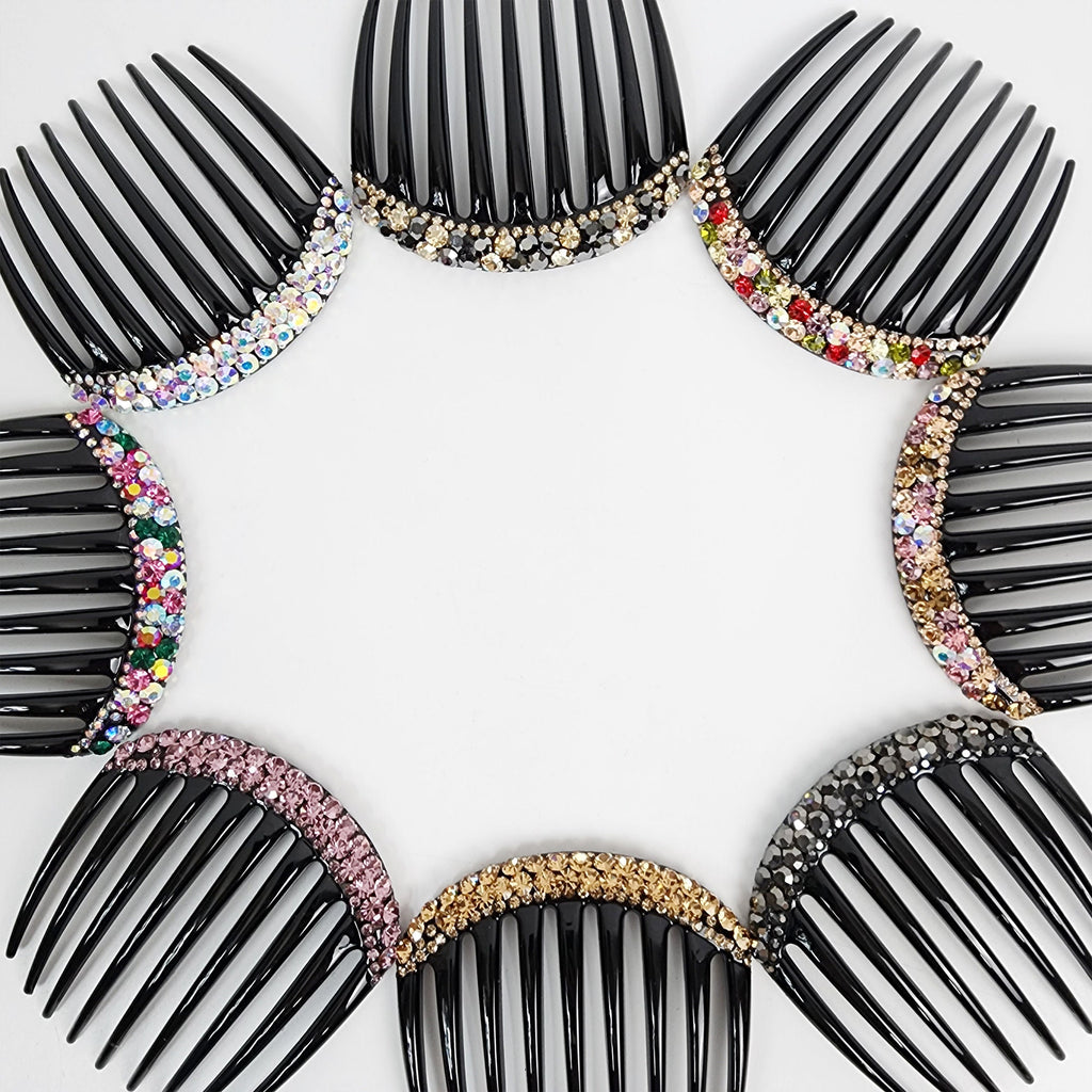 Luminous Hair Comb Pin with Cubic / Luxurious French Hair Pin / Hair Comb for Woman / Hair Fork for Thick Hair