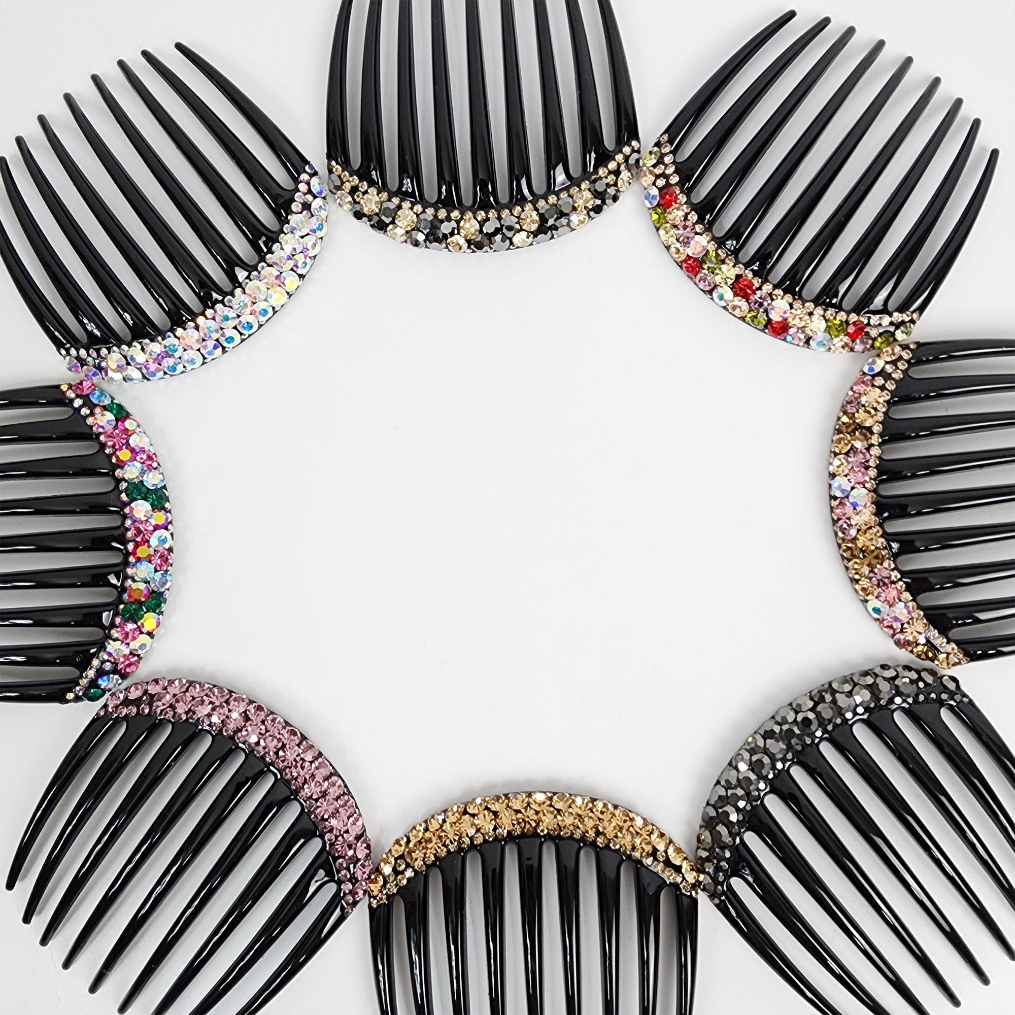 Luminous Hair Comb Pin with Cubic / Luxurious French Hair Pin / Hair Comb for Woman / Hair Fork for Thick Hair