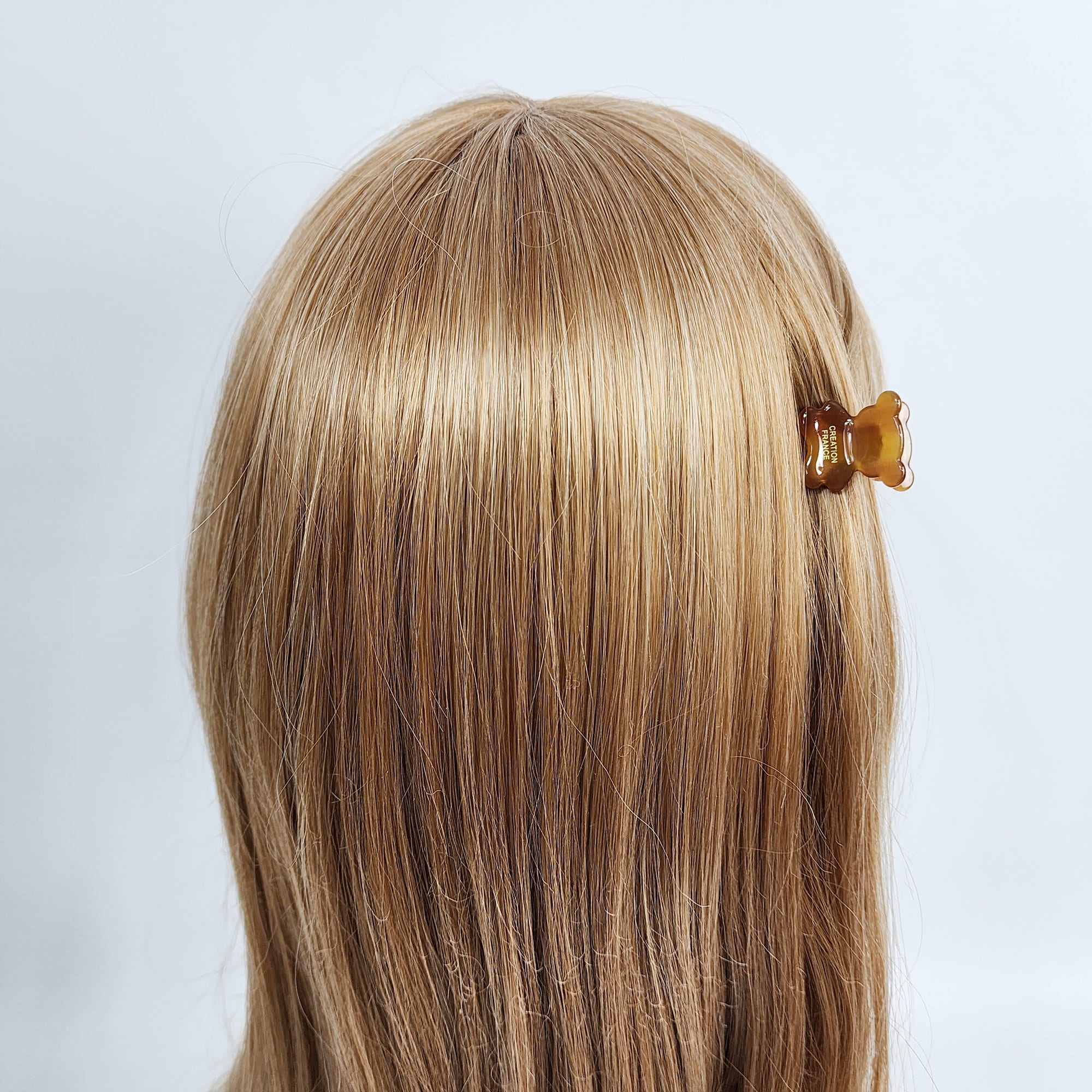 Teddy Bear Small Hair Claw Clip / Tortoise Shell French Hair Pin / Mini Hair Clips