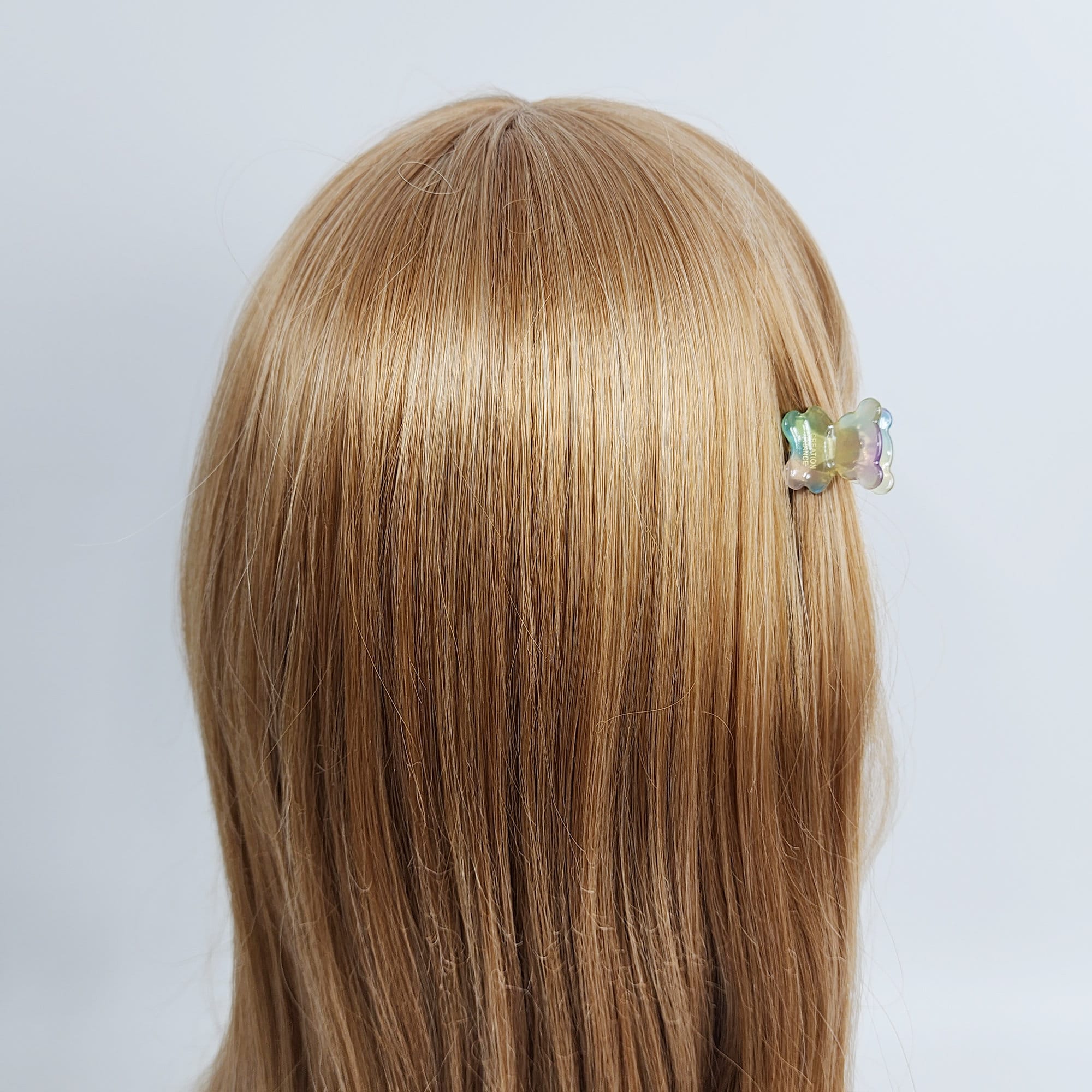 Teddy Bear Small Hair Claw Clip / Tortoise Shell French Hair Pin / Mini Hair Clips