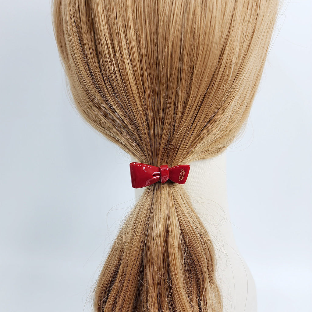 Extra Mini Ribbon Hair Tie (1.6 Inch) / Simple Cute Ponytail Holder / Hair Accessory for Woman / French Hair Tie