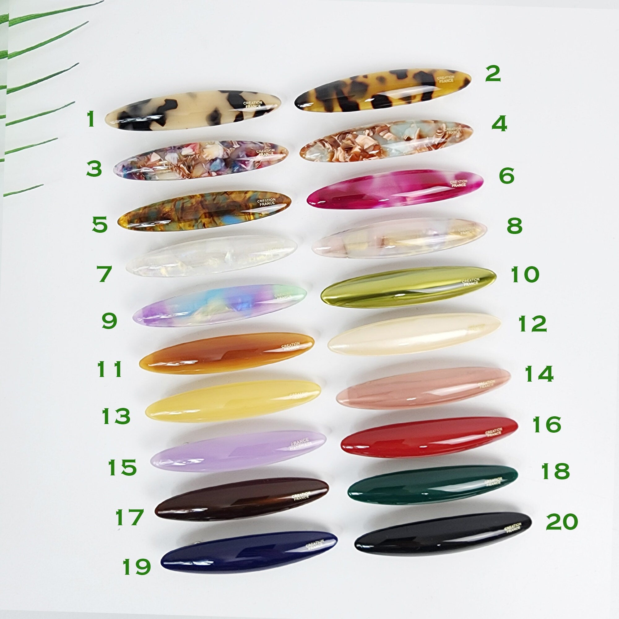 Pure Color Oval Hair Barrette (2.8 Inch) / Luxurious Tortoise Shell French Hair Pin / Automatic Hair Clip