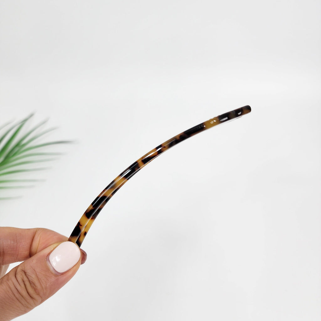 U Shape Cat Shape Big Size Hair Stick / Tortoise Shell French Hair Pin / Hair Fork for Thick Hair