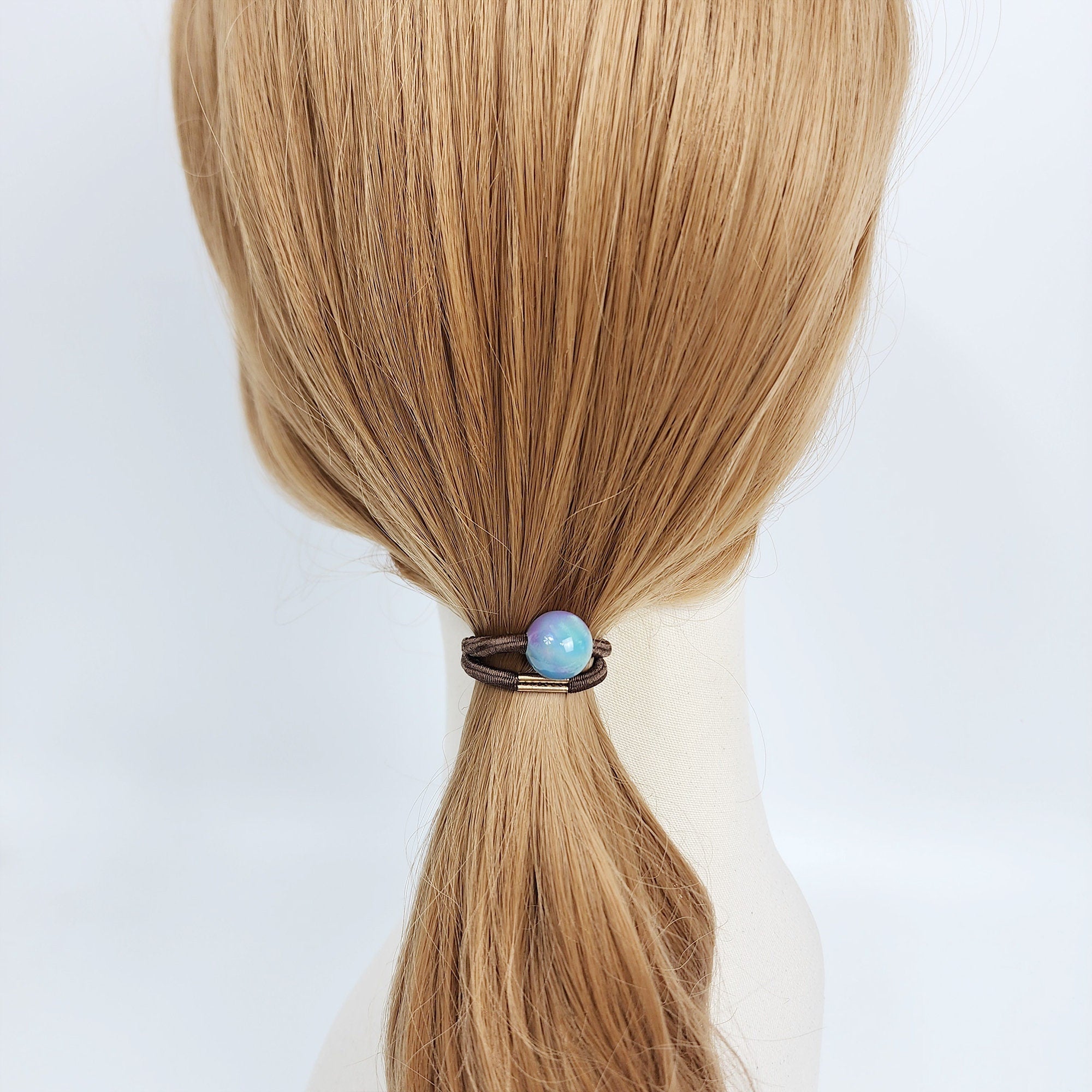 Pure Mini Bead Hair Tie / Simple Cute Ponytail Holder / Hair Accessory for Woman / French Hair Tie