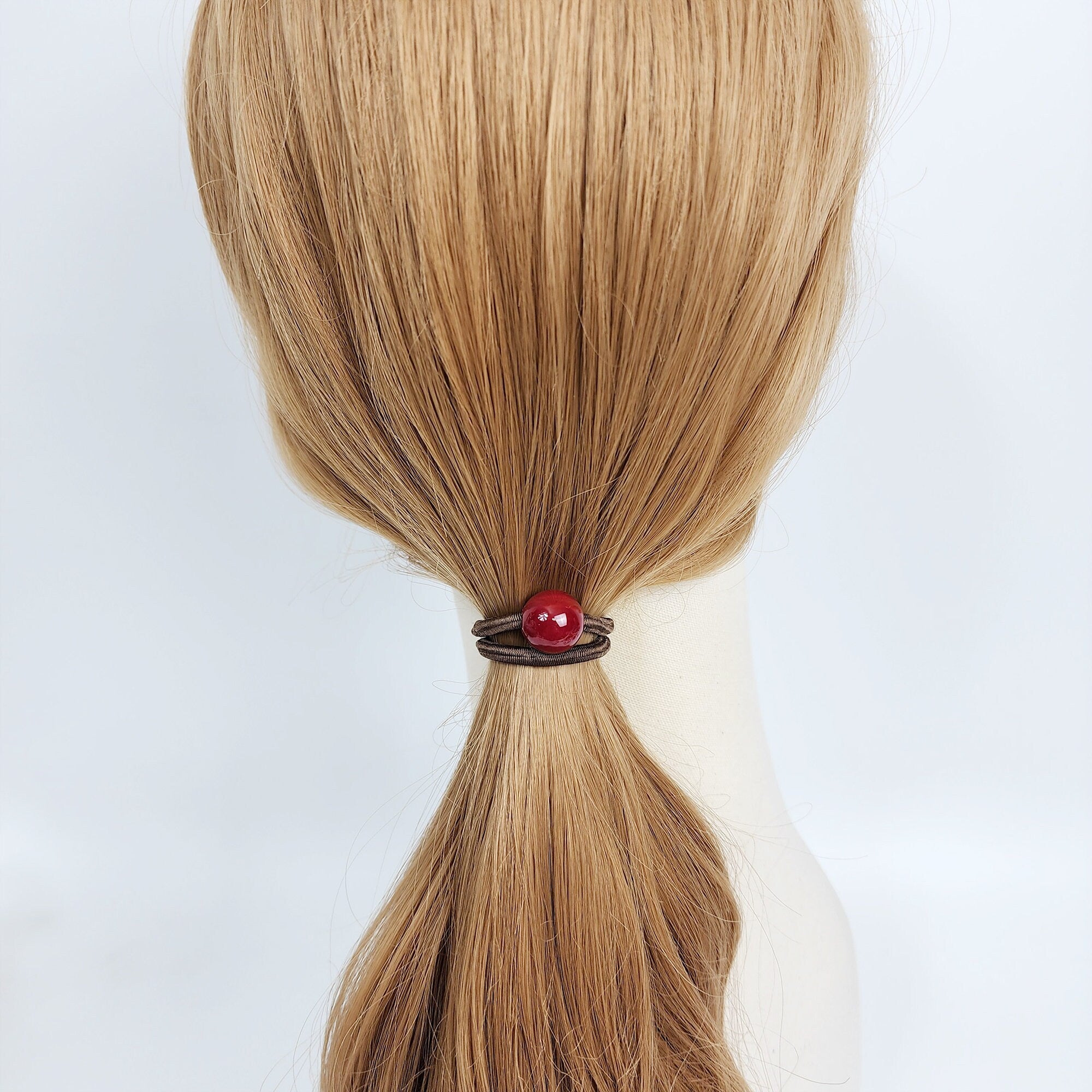 Pure Mini Bead Hair Tie / Simple Cute Ponytail Holder / Hair Accessory for Woman / French Hair Tie