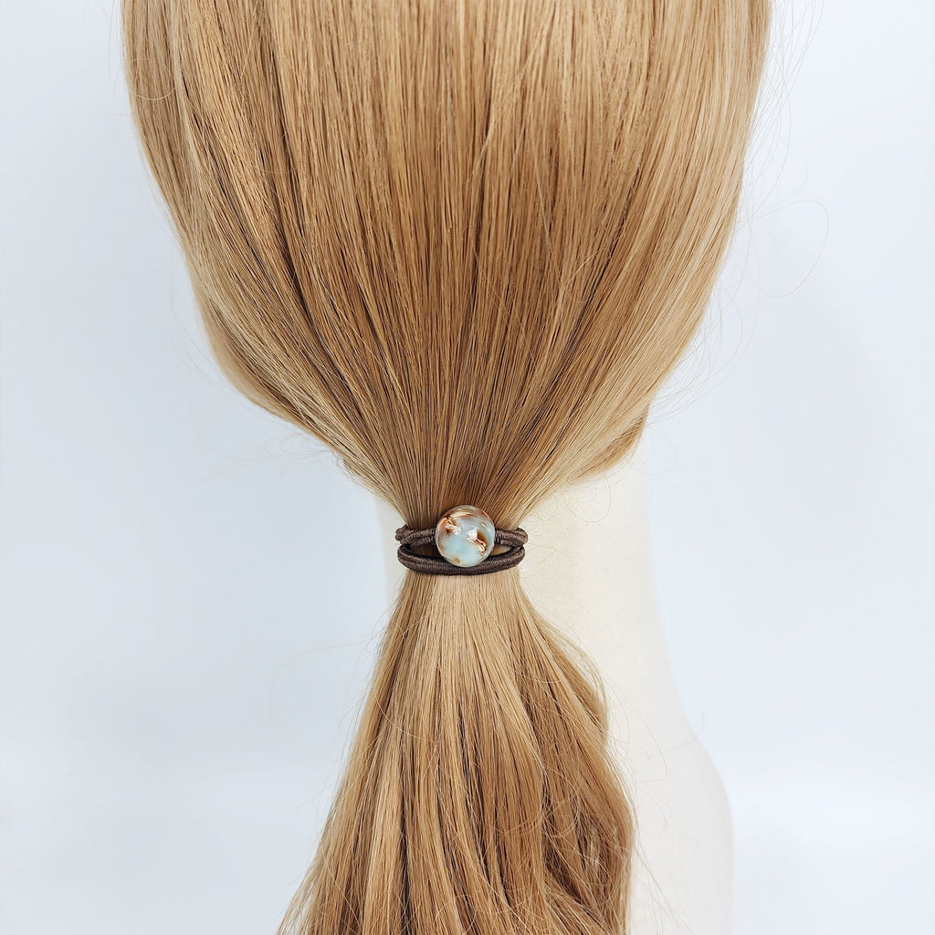 Pure Mini Bead Hair Tie / Simple Cute Ponytail Holder / Hair Accessory for Woman / French Hair Tie