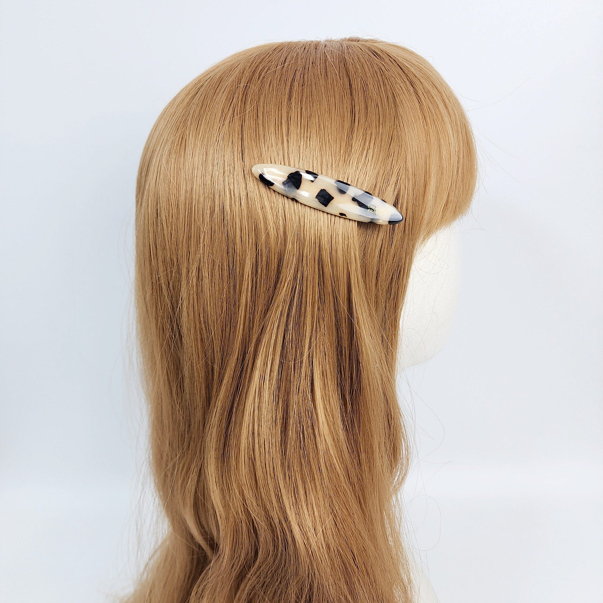 Tortoise Shell Oval Hair Claw Clip (2.8 Inch) / Pastel Color French Hair Pin / Simple Alligator Hair Clip