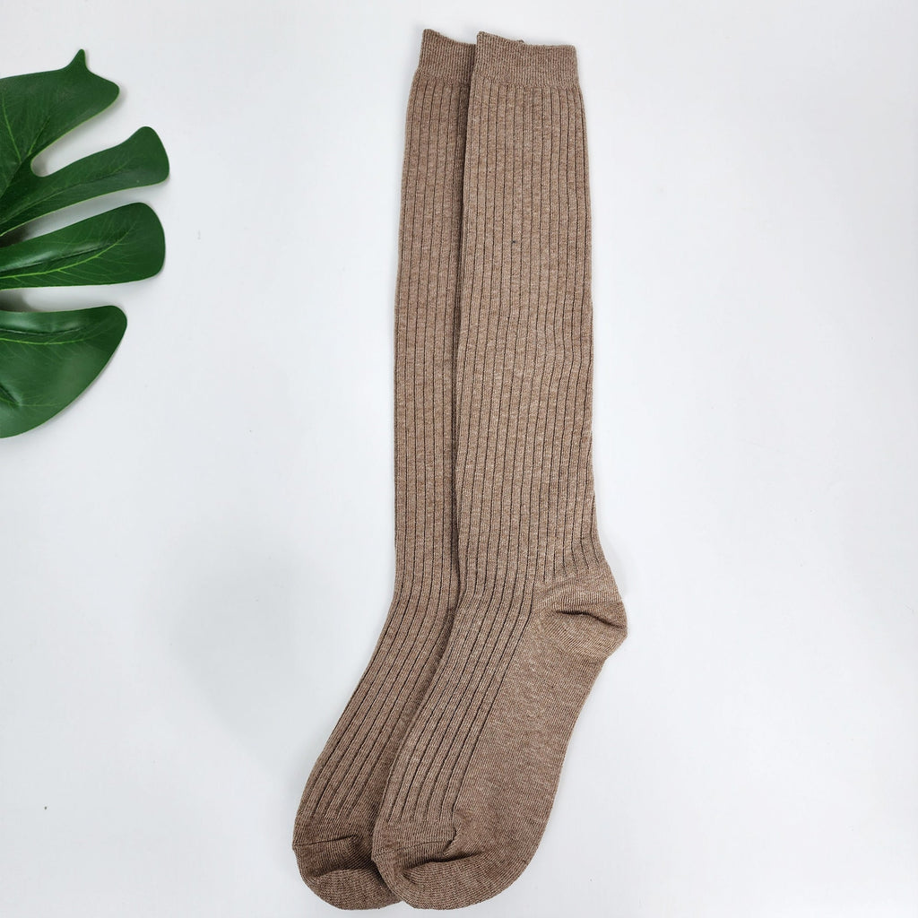 Knee High Socks | Ribbed Cotton Boot Cuffs | Korean Socks | School Uniform Cozy Gift