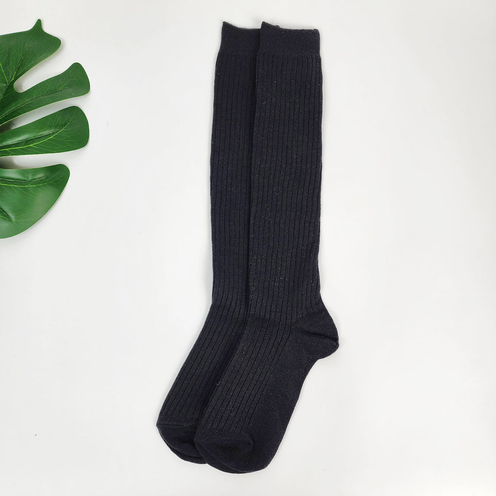 Knee High Socks | Ribbed Cotton Boot Cuffs | Korean Socks | School Uniform Cozy Gift