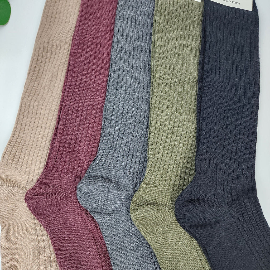 Knee High Socks | Ribbed Cotton Boot Cuffs | Korean Socks | School Uniform Cozy Gift
